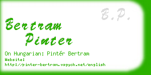 bertram pinter business card